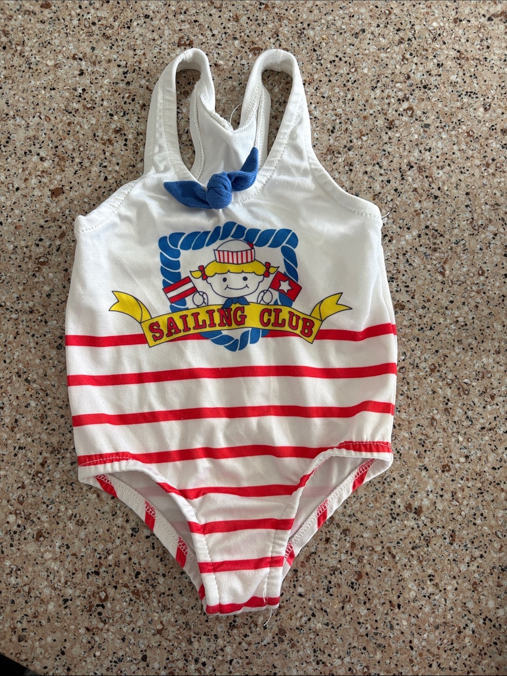 Vintage baby girls Health-Tex nautical swimsuit, 18 months